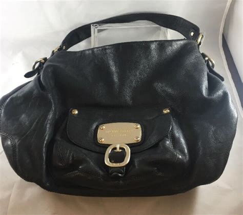 Michael Kors Est. 1981 Black Leather Handbag, Shoulder Bag .